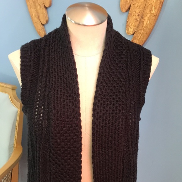 Chico’s black cable knit vest size 0 - Picture 6 of 9